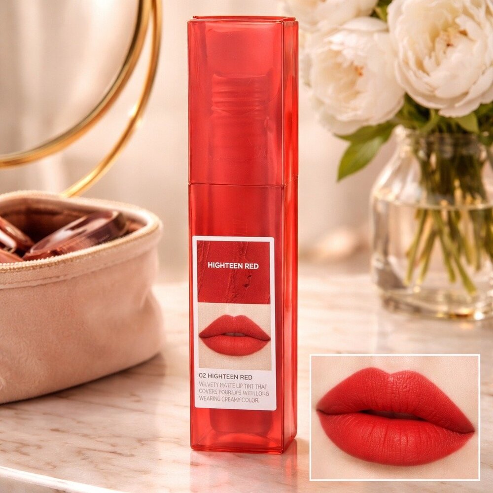 IM MEME Lip Silhouette In 002 Highteen Red in Case of 5 - Picture 4 of 5